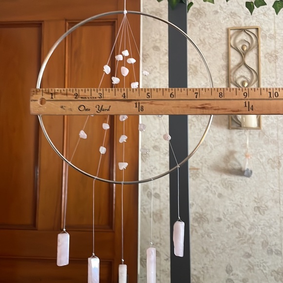 Rose 🌹 Quartz Suncatcher Natural Crystal Healing Window Decor - Picture 8 of 8